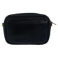 PRADA Shoulder Bag leather Black Red Gold Metal Ribbon motif