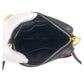 PRADA Shoulder Bag leather Black Red Gold Metal Ribbon motif