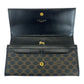 CELINE Long Wallet Purse M/99/1 PVC Brown Black Gold Metal Macadam