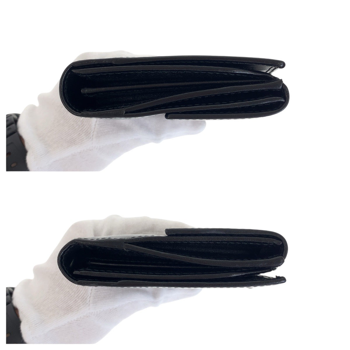 GUCCI Long Wallet Purse 035 2091 2167 leather Black SilverMetal
