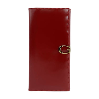 GUCCI Long Wallet Purse 035 3231 1840 0 leather Red Gold Metal