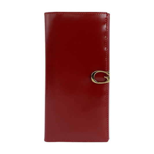 GUCCI Long Wallet Purse 035 3231 1840 0 leather Red Gold Metal