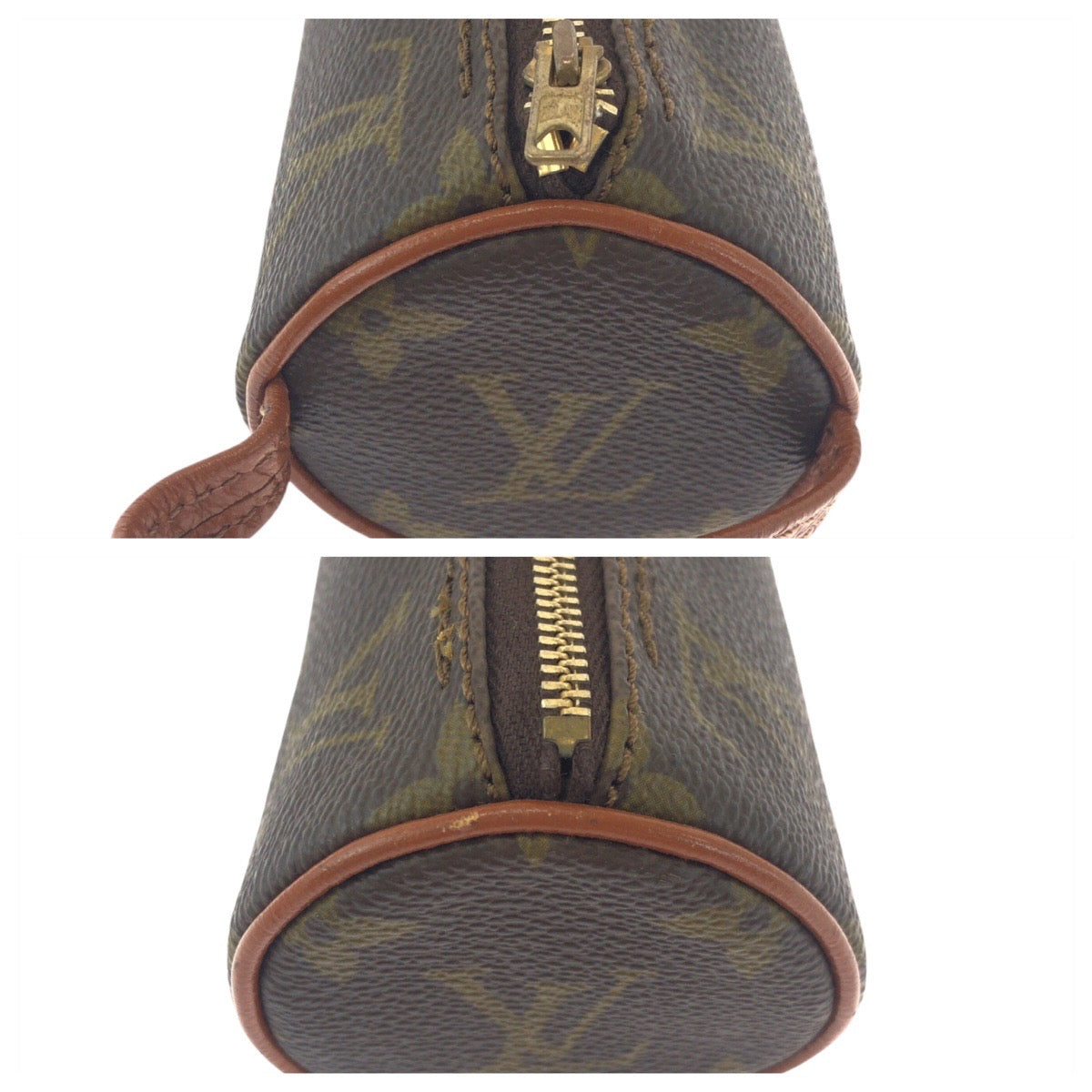 LOUIS VUITTON Pouch leather Brown Monogram Truth Rondo