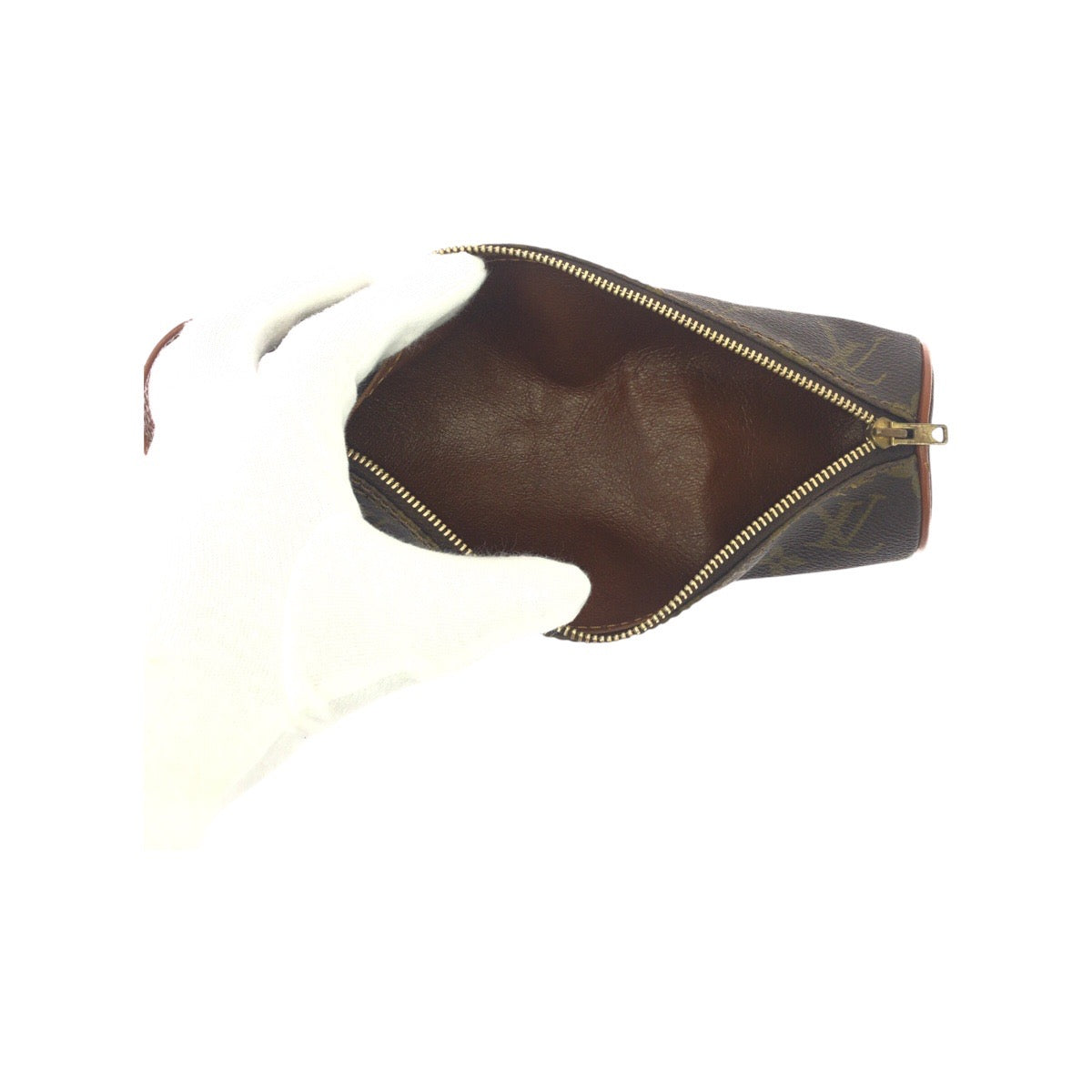 LOUIS VUITTON Pouch leather Brown Monogram Truth Rondo