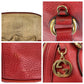 GUCCI Handbag 449662 leather Red Gold Metal Interlocking
