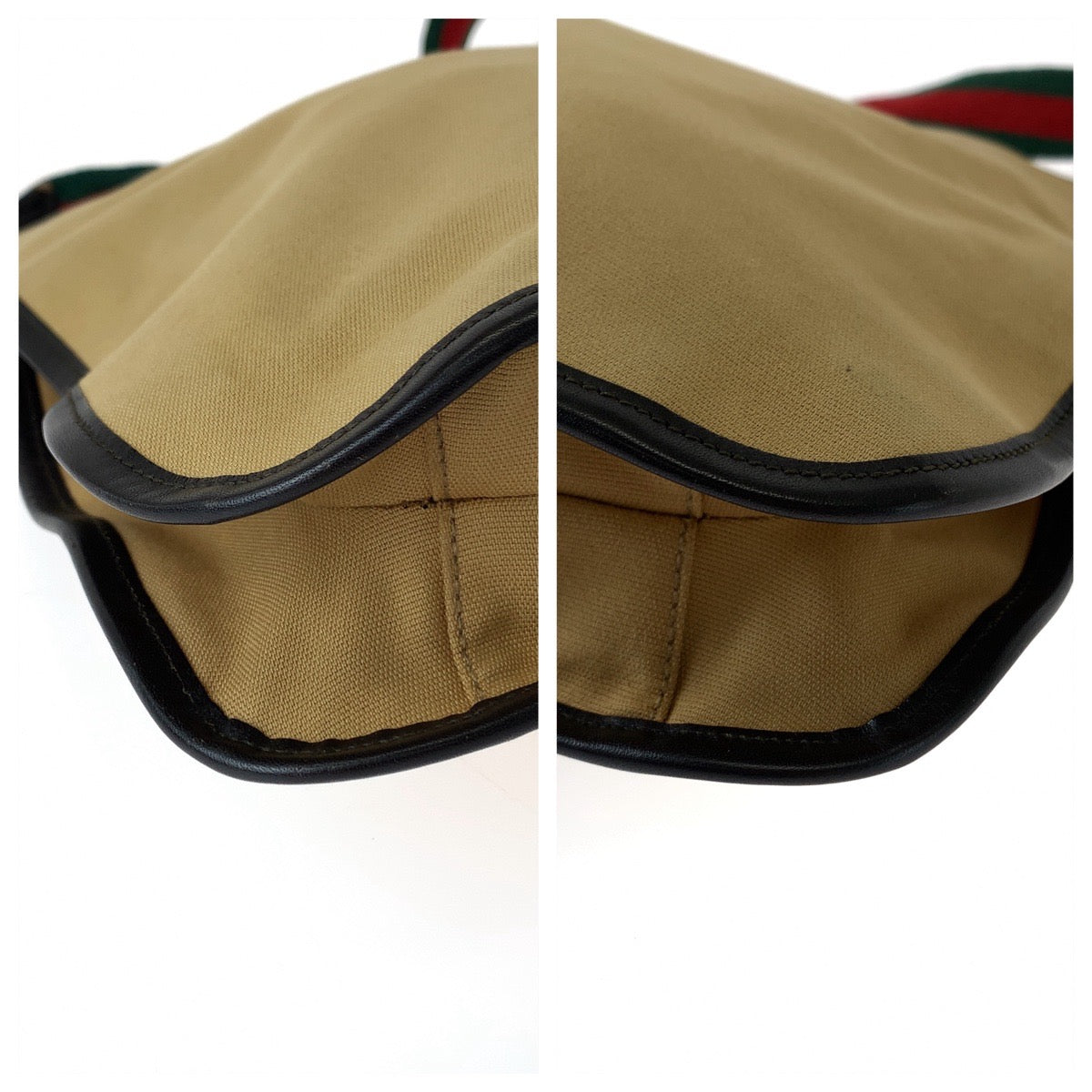 GUCCI Shoulder Bag 001 4321 canvas Beige Red Green SilverMetal Sherry line