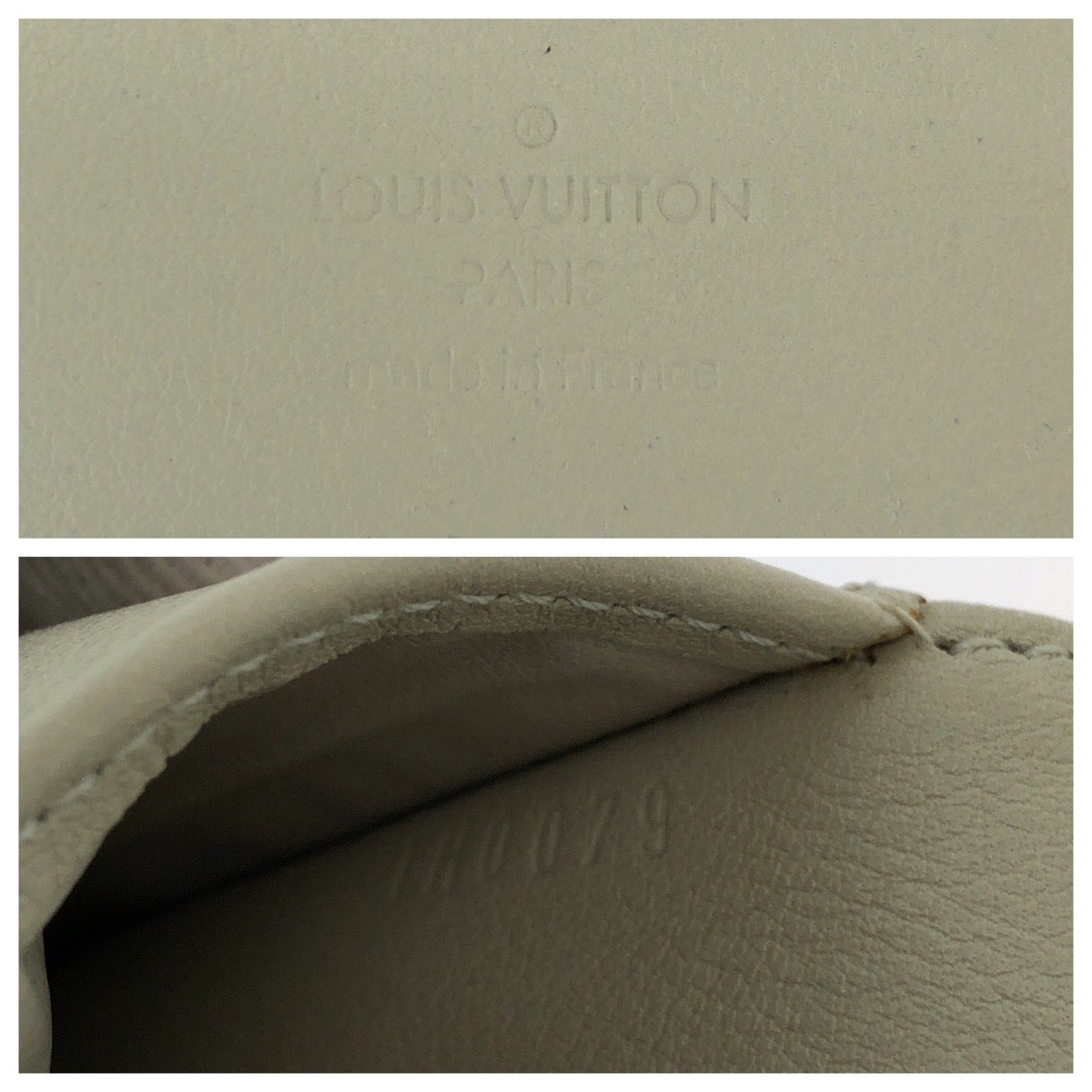 LOUIS VUITTON Long Wallet Purse M58132 leather Ivory Gold Metal Monogram Mahina Portefeuille Amelia