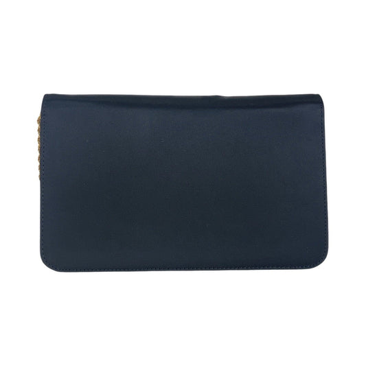 CELINE Shoulder Bag Satin Black GoldMetal Triomphe Blason