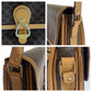 CELINE Shoulder Bag PVC Brown Gold Metal Macadam Pattern