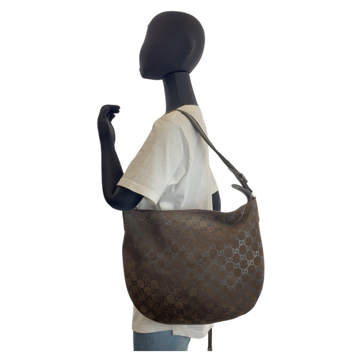 GUCCI Shoulder Bag 001 1206 GG canvas Brown