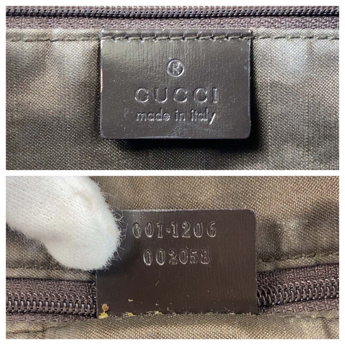 GUCCI Shoulder Bag 001 1206 GG canvas Brown