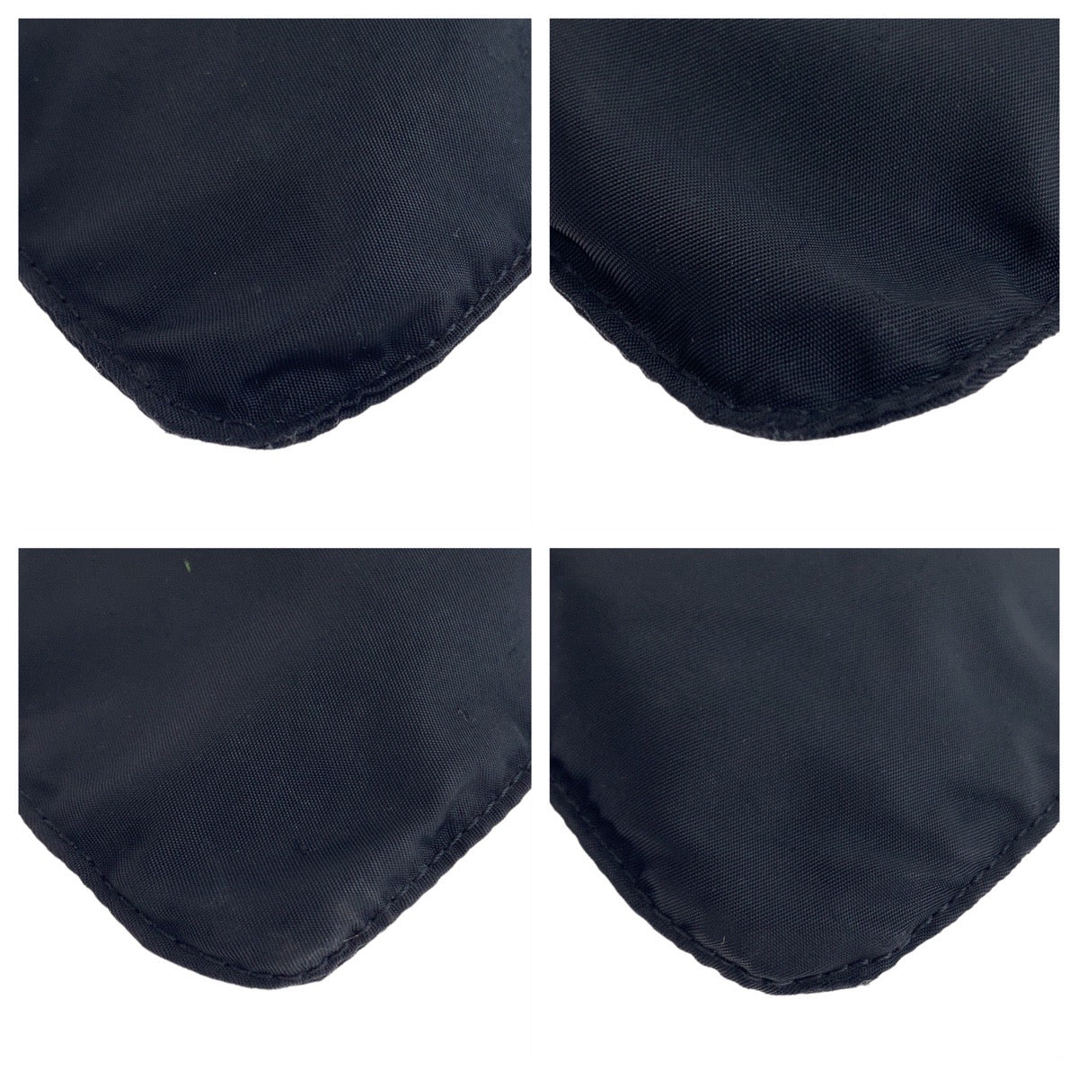 PRADA Shoulder Bag Nylon black Test Triangle With logo