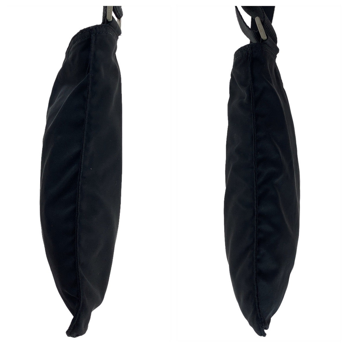 PRADA Shoulder Bag Nylon black Test Triangle With logo