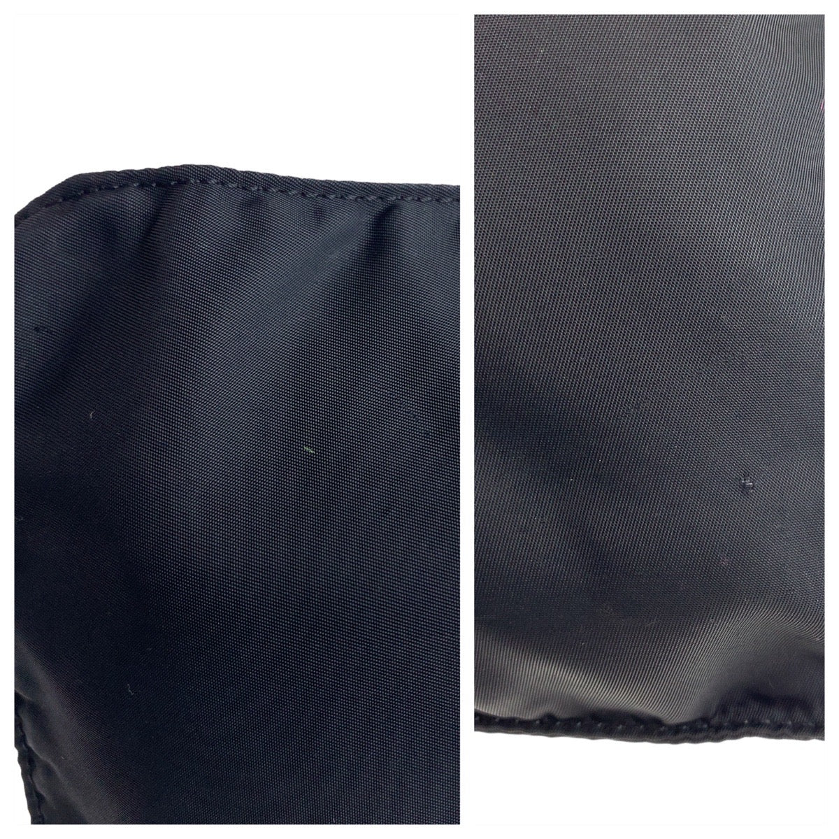 PRADA Shoulder Bag Nylon black Test Triangle With logo