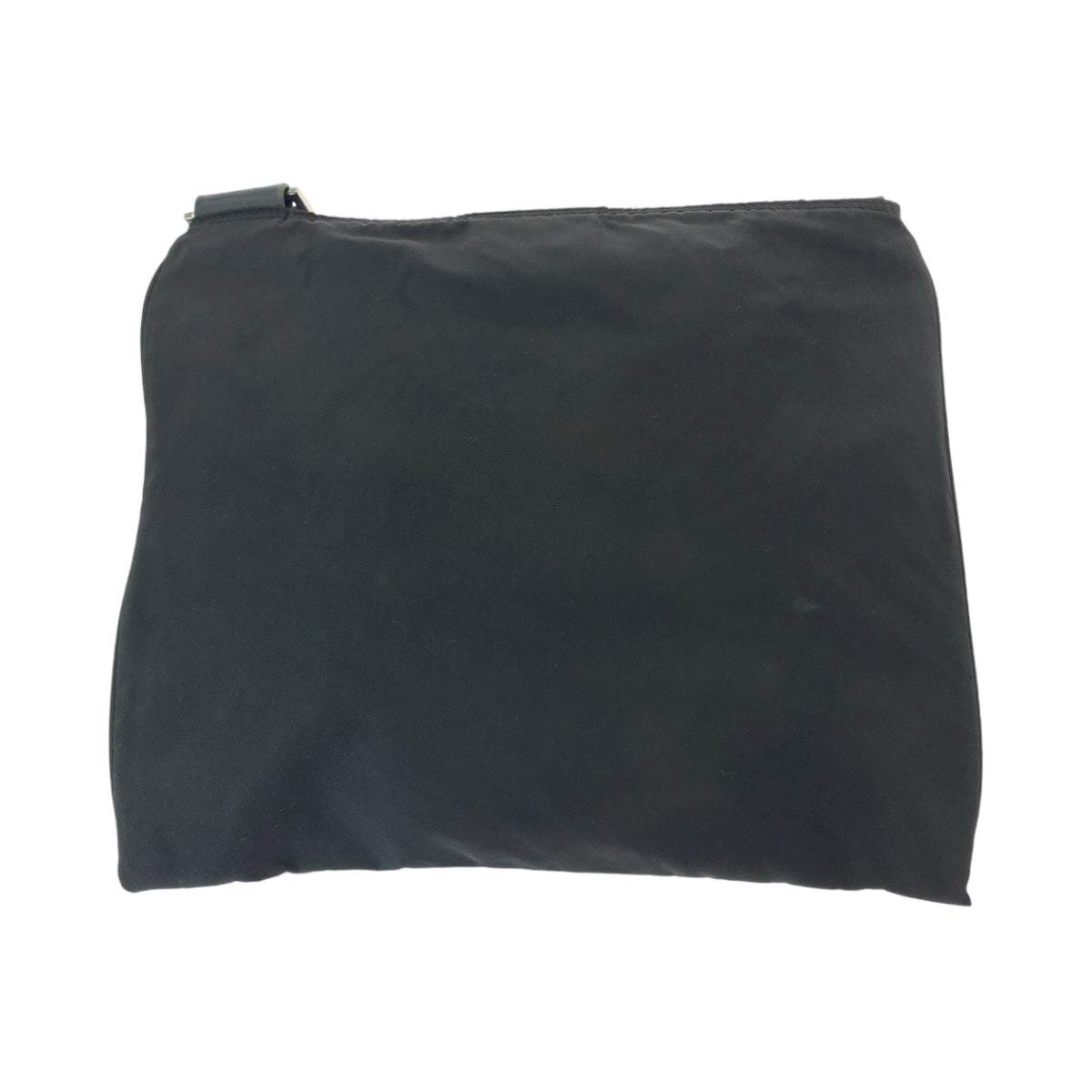 PRADA Shoulder Bag Nylon Black Silver Metal Test Triangle With logo