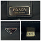 PRADA Shoulder Bag Nylon Black Silver Metal Test Triangle With logo