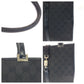GUCCI Tote Bag 002 1065 GG canvas Black SilverMetal Jackie