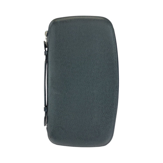 LOUIS VUITTON Long Wallet Purse M30652 Taiga Black SilverMetal Taiga Organizer Atoll