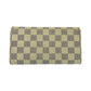 LOUIS VUITTON Long Wallet Purse N61735 PVC White Gray Gold Metal Damier Azur Portefeuille Sarah