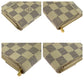 LOUIS VUITTON Long Wallet Purse N61735 PVC White Gray Gold Metal Damier Azur Portefeuille Sarah
