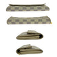 LOUIS VUITTON Long Wallet Purse N61735 PVC White Gray Gold Metal Damier Azur Portefeuille Sarah
