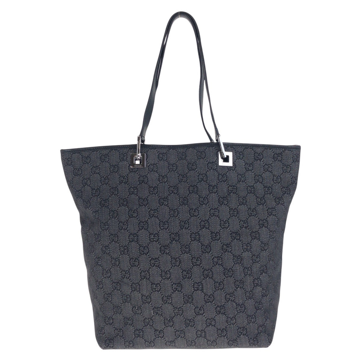 GUCCI Tote Bag 31243 GG canvas Black SilverMetal