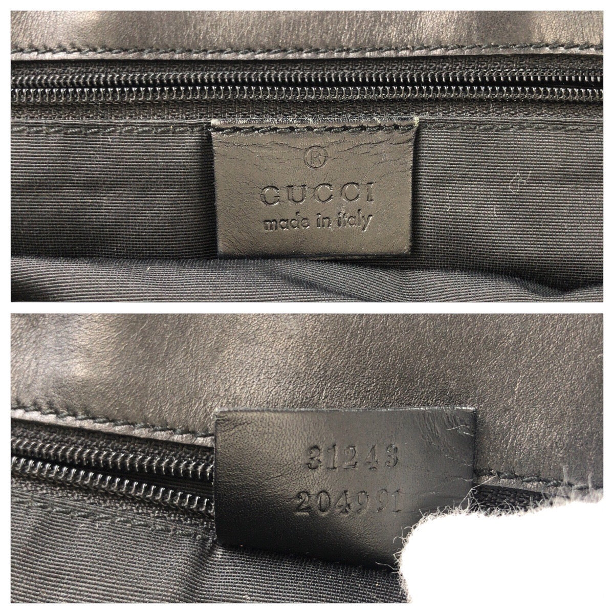 GUCCI Tote Bag 31243 GG canvas Black SilverMetal