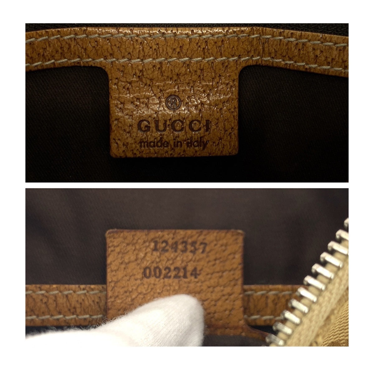 GUCCI Shoulder Bag 124357 GG canvas Beige Camel SilverMetal