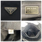 PRADA Tote Bag Nylon Black SilverMetal Test Triangle With logo