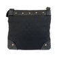 GUCCI Shoulder Bag 120893 GG canvas Black GoldMetal Studs