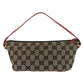 GUCCI Handbag 039 1103 GG canvas Beige Red Gold Metal