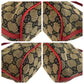 GUCCI Handbag 039 1103 GG canvas Beige Red Gold Metal