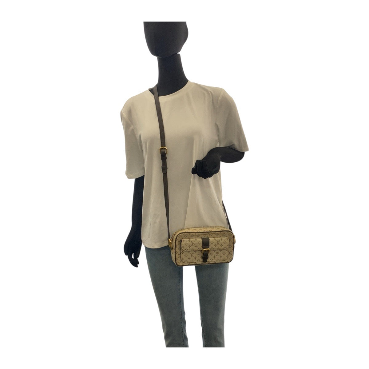 LOUIS VUITTON Shoulder Bag M92218 canvas Beige Brown Gold Metal Monogram mini Juliet
