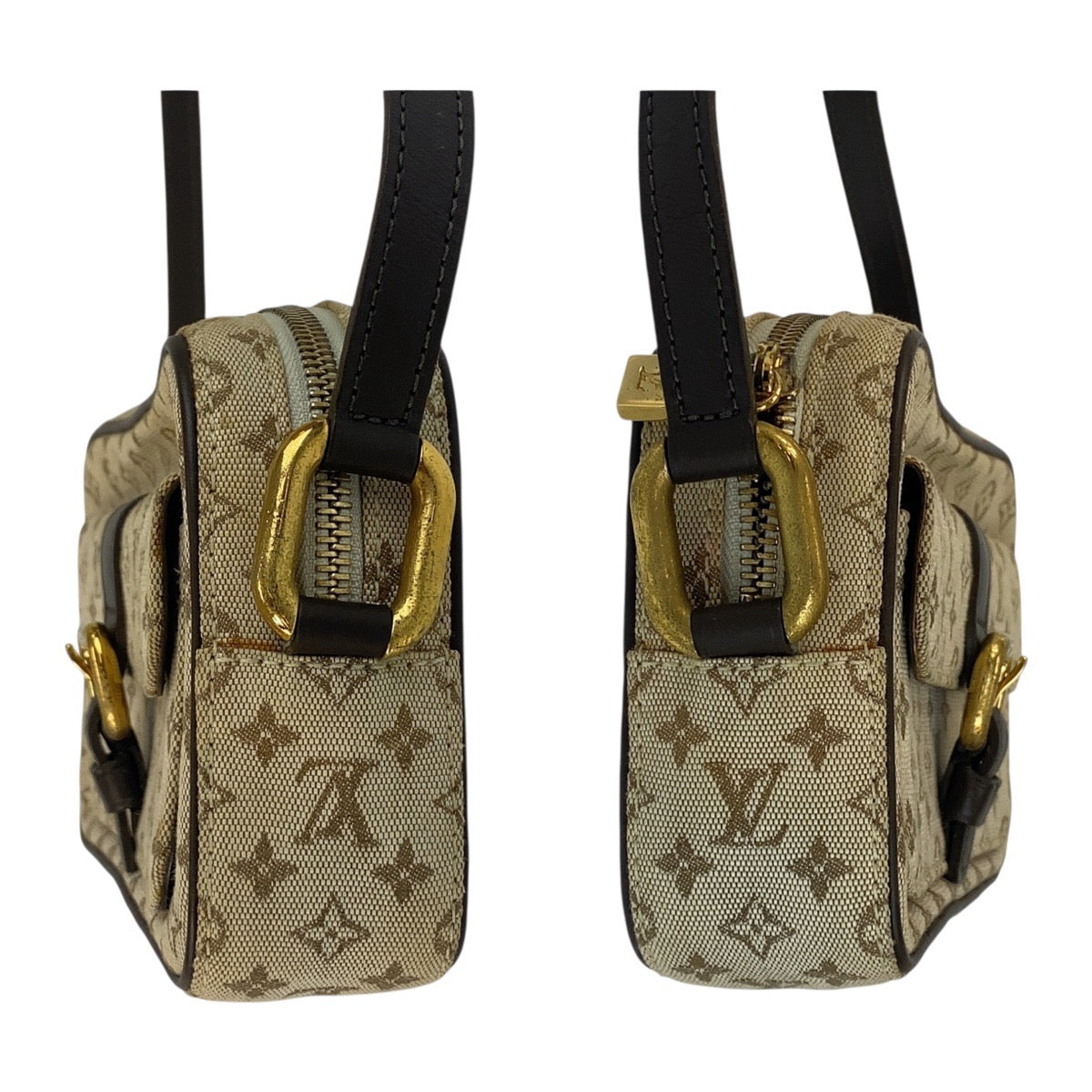 LOUIS VUITTON Shoulder Bag M92218 canvas Beige Brown Gold Metal Monogram mini Juliet