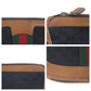 GUCCI Shoulder Bag GG canvas Black Brown Gold Metal Old Gucci Shelly Line