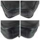 PRADA Shoulder Bag PVC Black Silver Metal Vittero Triangle With logo