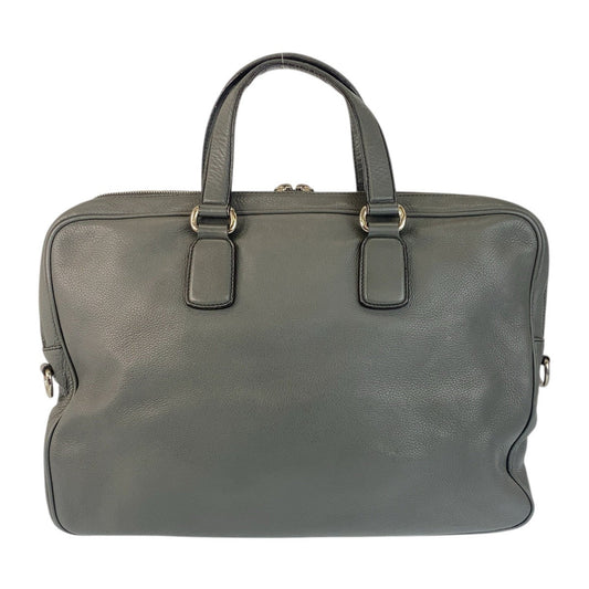 GUCCI Business bag 322057 leather Grey SilverMetal Soho