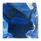 PRADA Backpack Nylon Blue Silver Metal Test Triangle With logo