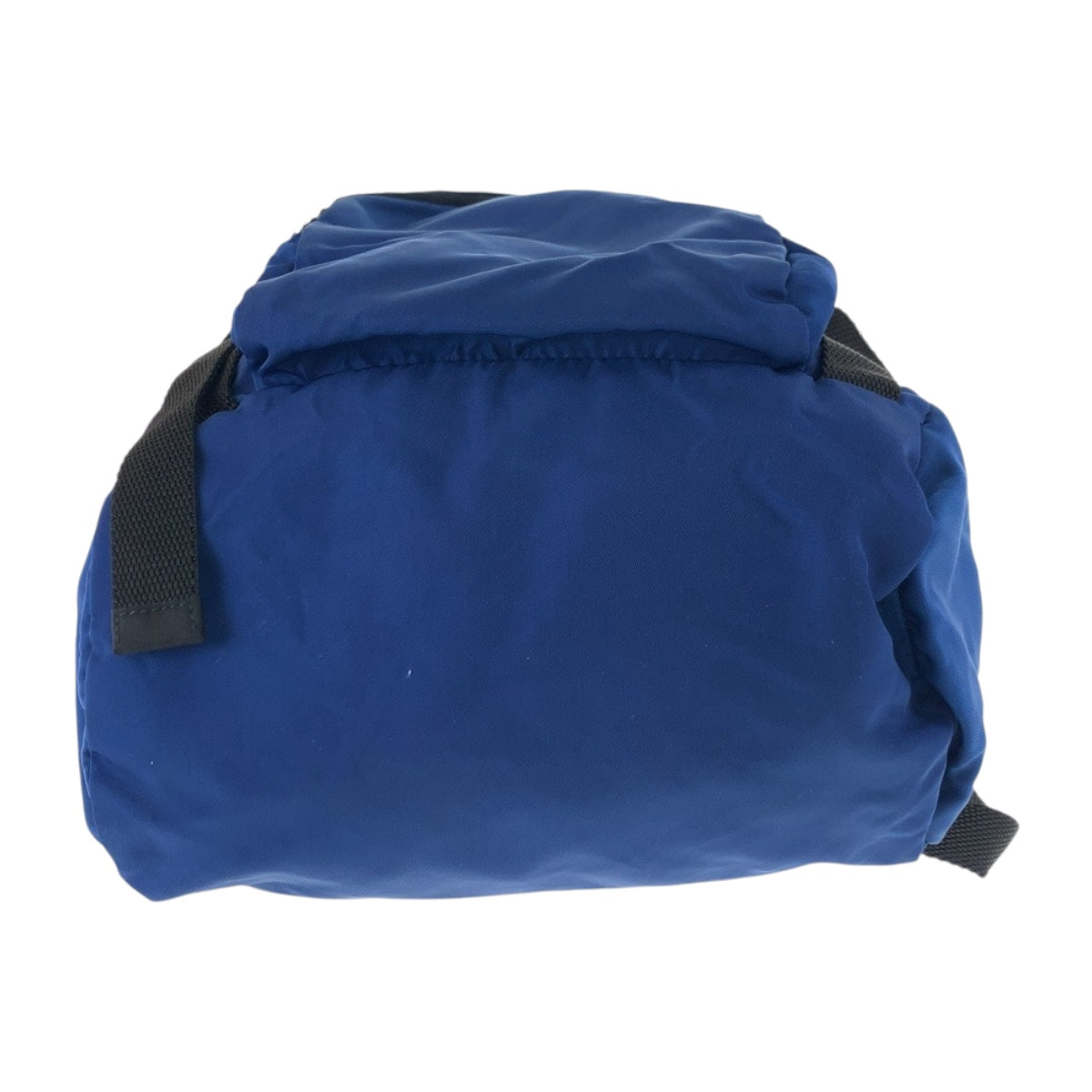 PRADA Backpack Nylon Blue Silver Metal Test Triangle With logo