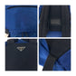 PRADA Backpack Nylon Blue Silver Metal Test Triangle With logo