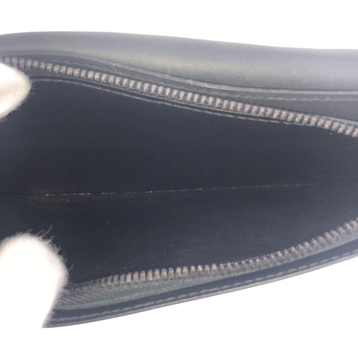 LOUIS VUITTON Long Wallet Purse leather Black black monogram shadow Portefeuille Braza