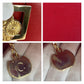 CELINE Handbag 7/02 leather Red Gold Metal Horse Carriage