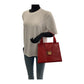 CELINE Handbag 7/02 leather Red Gold Metal Horse Carriage