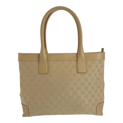 GUCCI Tote Bag 33890 GG canvas Beige Gold Metal
