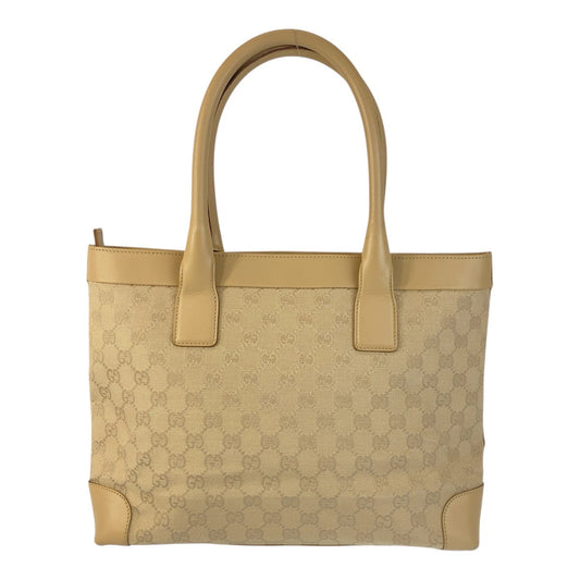 GUCCI Tote Bag 33890 GG canvas Beige Gold Metal