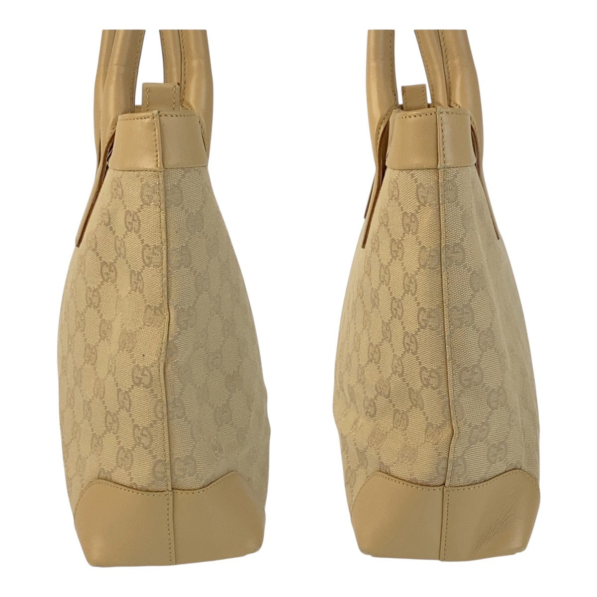 GUCCI Tote Bag 33890 GG canvas Beige Gold Metal