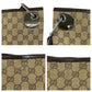 GUCCI Shoulder Bag 120841 GG canvas Brown Silver Metal Eclipse