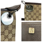 GUCCI Shoulder Bag 120841 GG canvas Brown Silver Metal Eclipse