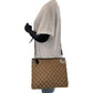 GUCCI Shoulder Bag 120841 GG canvas Brown Silver Metal Eclipse