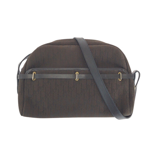Dior Shoulder Bag canvas Brown Gold Metal Trotter